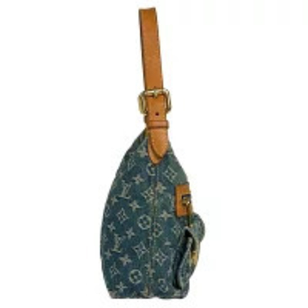 Louis Vuitton Baggy Shoulder Bag Hobo Handbag Monogram Denim Blue - Picture 4 of 7